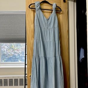 Denim midi dress